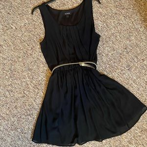 Little Black Dress with Gold Belt LARGE